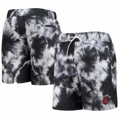 Men's G-III Sports By Carl Banks Black Miami Heat Splash Volley Swim Shorts