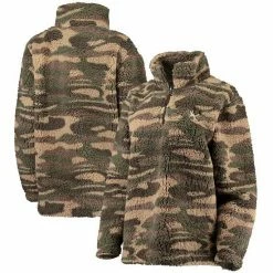 Women's G-III 4Her By Carl Banks Camo New York Yankees Sherpa Quarter-Zip Jacket