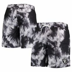 Men's G-III Sports By Carl Banks Black Las Vegas Raiders Splash Volley Swim Shorts