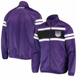 Men's G-III Sports By Carl Banks Purple/Black Sacramento Kings Power Pitcher Full-Zip Track Jacket