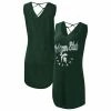 Women's G-III 4Her By Carl Banks Green Michigan State Spartans Game Time Burnout Cover-Up V-Neck Dress