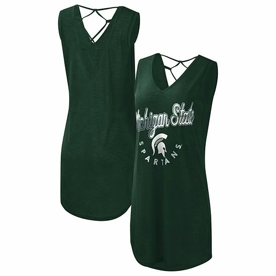 Women's G-III 4Her by Carl Banks Green Michigan State Spartans Game Time Burnout Cover-Up V-Neck Dress Women's G-III 4Her By Carl Banks Green Michigan State Spartans Game Time Burnout Cover-Up V-Neck Dress -G-III Sales Store unnamed file 2838