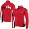Men's G-III Sports By Carl Banks Red Portland Trail Blazers 75th Anniversary Power Forward Space-Dye Full-Zip Track Jacket