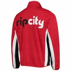 Men's G-III Sports By Carl Banks Red Portland Trail Blazers 75th Anniversary Power Forward Space-Dye Full-Zip Track Jacket -G-III Sales Store unnamed file 2850