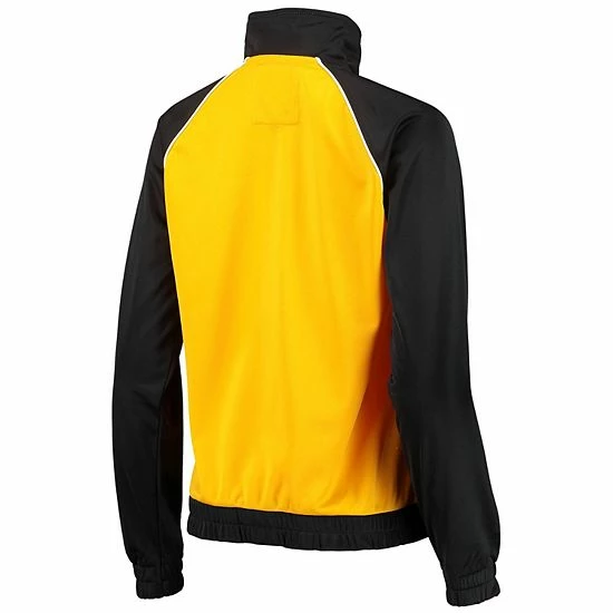 Women's G-III 4Her by Carl Banks Black/Gold Pittsburgh Steelers Backfield Raglan Full-Zip Track Jacket Women's G-III 4Her By Carl Banks Black/Gold Pittsburgh Steelers Backfield Raglan Full-Zip Track Jacket -G-III Sales Store unnamed file 2891