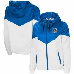 Women's G-III 4Her By Carl Banks Blue/White Dallas Mavericks Shortstop Dewspo Water-Repellent Full-Zip Jacket