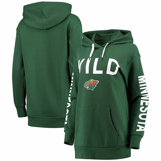 Women's G-III 4Her By Carl Banks Green Minnesota Wild Extra Inning Pullover Hoodie - Image 2