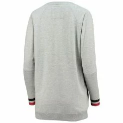 Women's G-III Sports By Carl Banks Gray Atlanta Falcons Superstar Raglan Long Sleeve T-Shirt -G-III Sales Store unnamed file 2916