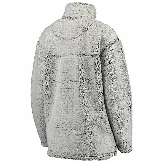 G-III Women's Gray Kansas City Chiefs Sherpa Quarter-Zip Pullover Jacket 4 G-III Women's Gray Kansas City Chiefs Sherpa Quarter-Zip Pullover Jacket - Image 4