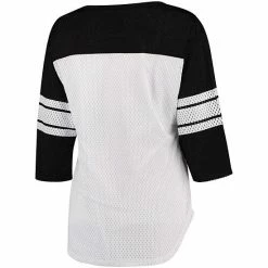 Women's G-III 4Her By Carl Banks White/Black Cleveland Browns First Team Three-Quarter Sleeve Mesh T-Shirt 3 Women's G-III 4Her By Carl Banks White/Black Cleveland Browns First Team Three-Quarter Sleeve Mesh T-Shirt -G-III Sales Store unnamed file 2966