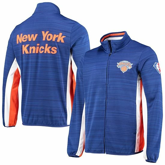 Men's G-III Sports by Carl Banks Blue New York Knicks 75th Anniversary Power Forward Space-Dye Full-Zip Track Jacket Men's G-III Sports By Carl Banks Blue New York Knicks 75th Anniversary Power Forward Space-Dye Full-Zip Track Jacket -G-III Sales Store unnamed file 2973