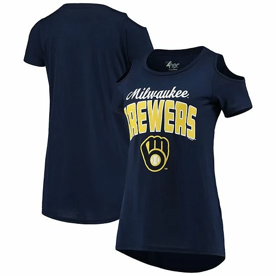 Women's G-III 4Her by Carl Banks Navy Milwaukee Brewers Clear the Bases Cold Shoulder Scoop Neck T-Shirt Women's G-III 4Her By Carl Banks Navy Milwaukee Brewers Clear The Bases Cold Shoulder Scoop Neck T-Shirt -G-III Sales Store unnamed file 2985