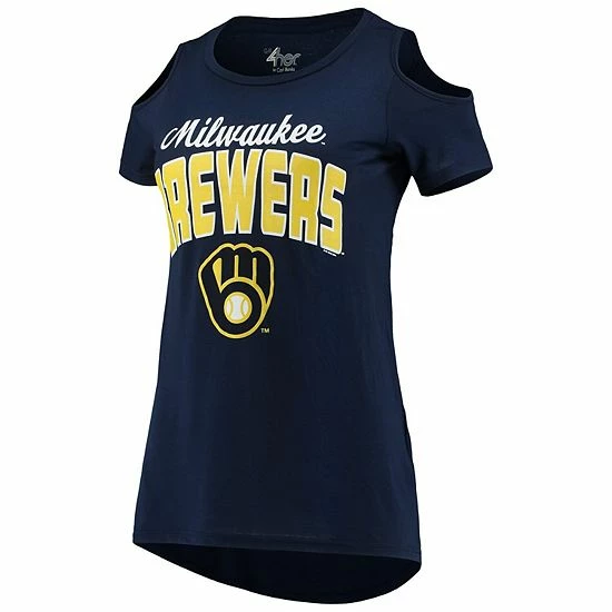 Women's G-III 4Her by Carl Banks Navy Milwaukee Brewers Clear the Bases Cold Shoulder Scoop Neck T-Shirt Women's G-III 4Her By Carl Banks Navy Milwaukee Brewers Clear The Bases Cold Shoulder Scoop Neck T-Shirt -G-III Sales Store unnamed file 2987