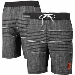 Men's G-III Sports By Carl Banks Charcoal San Francisco Giants Horizon Volley Swim Trunks