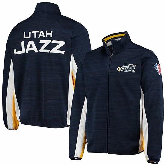 Men's G-III Sports by Carl Banks Navy Utah Jazz 75th Anniversary Power Forward Space-Dye Full-Zip Track Jacket Men's G-III Sports By Carl Banks Navy Utah Jazz 75th Anniversary Power Forward Space-Dye Full-Zip Track Jacket -G-III Sales Store unnamed file 3020