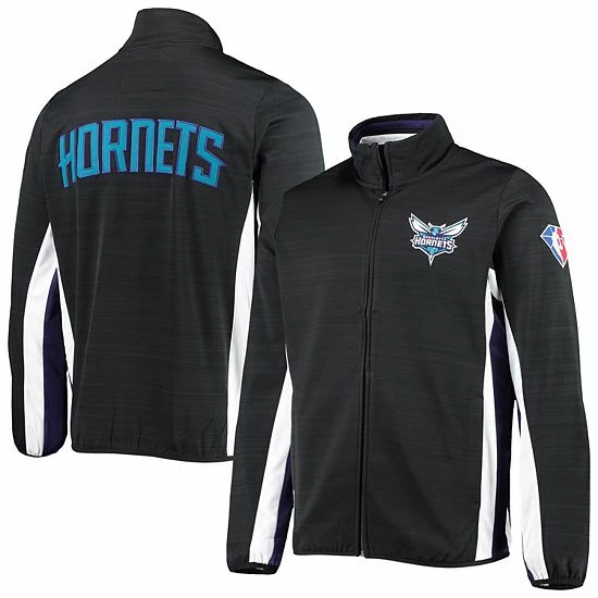 Men's G-III Sports by Carl Banks Black Charlotte Hornets 75th Anniversary Power Forward Space-Dye Full-Zip Track Jacket Men's G-III Sports By Carl Banks Black Charlotte Hornets 75th Anniversary Power Forward Space-Dye Full-Zip Track Jacket -G-III Sales Store unnamed file 3042