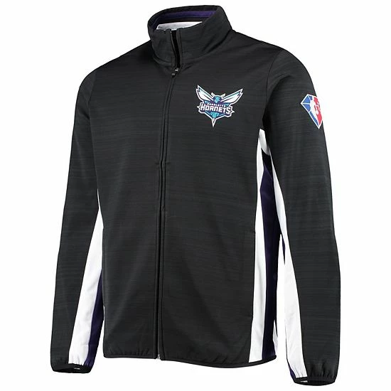 Men's G-III Sports by Carl Banks Black Charlotte Hornets 75th Anniversary Power Forward Space-Dye Full-Zip Track Jacket Men's G-III Sports By Carl Banks Black Charlotte Hornets 75th Anniversary Power Forward Space-Dye Full-Zip Track Jacket -G-III Sales Store unnamed file 3044