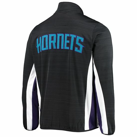 Men's G-III Sports by Carl Banks Black Charlotte Hornets 75th Anniversary Power Forward Space-Dye Full-Zip Track Jacket Men's G-III Sports By Carl Banks Black Charlotte Hornets 75th Anniversary Power Forward Space-Dye Full-Zip Track Jacket -G-III Sales Store unnamed file 3045