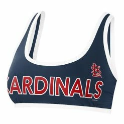 Women's G-III 4Her By Carl Banks Navy St. Louis Cardinals Southpaw Bikini Top