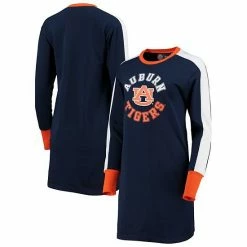Women's G-III 4Her By Carl Banks Navy/Orange Auburn Tigers Hurry-Up Offense Dress