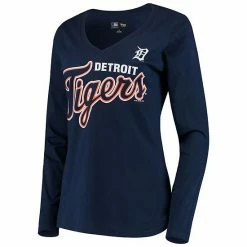 Women's G-III 4Her By Carl Banks Navy Detroit Tigers Post Season Long Sleeve T-Shirt -G-III Sales Store unnamed file 3115