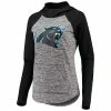 Women's G-III 4Her By Carl Banks Heathered Gray/Black Carolina Panthers Championship Ring Pullover Hoodie