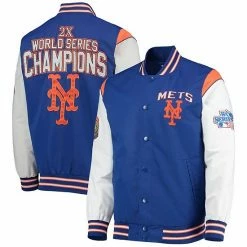 Men's G-III Sports By Carl Banks Royal/Orange New York Mets Complete Game Commemorative Full-Snap Jacket