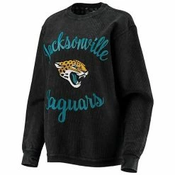 Women's G-III 4Her By Carl Banks Black Jacksonville Jaguars Comfy Cord Pullover Sweatshirt -G-III Sales Store unnamed file 3136