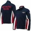 Men's G-III Sports By Carl Banks Navy New Orleans Pelicans 75th Anniversary Power Forward Space-Dye Full-Zip Track Jacket