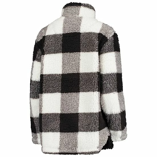 Women's G-III 4Her by Carl Banks Black Los Angeles Chargers Sherpa Plaid Quarter-Zip Jacket Women's G-III 4Her By Carl Banks Black Los Angeles Chargers Sherpa Plaid Quarter-Zip Jacket -G-III Sales Store unnamed file 3145