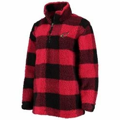 Women's G-III 4Her By Carl Banks Cardinal Arizona Cardinals Sherpa Plaid Quarter-Zip Jacket 2 Women's G-III 4Her By Carl Banks Cardinal Arizona Cardinals Sherpa Plaid Quarter-Zip Jacket -G-III Sales Store unnamed file 3149