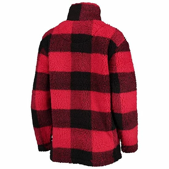 Women's G-III 4Her by Carl Banks Cardinal Arizona Cardinals Sherpa Plaid Quarter-Zip Jacket Women's G-III 4Her By Carl Banks Cardinal Arizona Cardinals Sherpa Plaid Quarter-Zip Jacket -G-III Sales Store unnamed file 3150