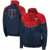 Women's G-III Sports By Carl Banks Navy/Red Minnesota Twins First Base Raglan Full-Zip Track Jacket