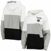 Women's G-III 4Her By Carl Banks Gray/White Brooklyn Nets Assist Colorblock Pullover Hoodie
