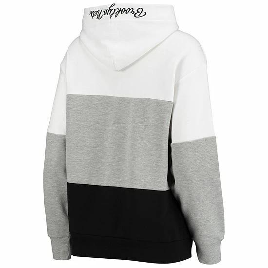 Women's G-III 4Her by Carl Banks Gray/White Brooklyn Nets Assist Colorblock Pullover Hoodie Women's G-III 4Her By Carl Banks Gray/White Brooklyn Nets Assist Colorblock Pullover Hoodie -G-III Sales Store unnamed file 3159
