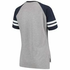 Women's G-III 4Her By Carl Banks Gray/Navy Minnesota Twins Goal Line Raglan V-Neck T-Shirt -G-III Sales Store unnamed file 3166