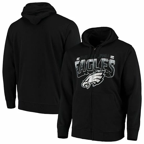 Men's G-III Sports by Carl Banks Black Philadelphia Eagles Perfect Season Full-Zip Hoodie Men's G-III Sports By Carl Banks Black Philadelphia Eagles Perfect Season Full-Zip Hoodie -G-III Sales Store unnamed file 317