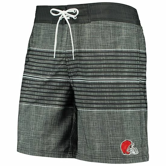 Men's G-III Sports By Carl Banks Black Cleveland Browns Horizon Swim Shorts 3 Men's G-III Sports By Carl Banks Black Cleveland Browns Horizon Swim Shorts - Image 3