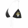 Women's G-III 4Her By Carl Banks Black Los Angeles Rams Perfect Match Bikini Top