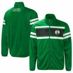 Men's G-III Sports By Carl Banks Kelly Green Boston Celtics Power Pitcher Full-Zip Track Jacket