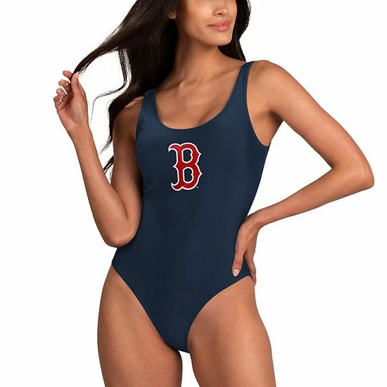 Women's G-III 4Her by Carl Banks Navy Boston Red Sox Making Waves One-Piece Swimsuit Women's G-III 4Her By Carl Banks Navy Boston Red Sox Making Waves One-Piece Swimsuit -G-III Sales Store unnamed file 3184