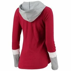 Women's G-III 4Her By Carl Banks Crimson/Gray Alabama Crimson Tide Passing Play Long Sleeve Hoodie T-Shirt -G-III Sales Store unnamed file 3189