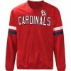 Men's G-III Sports By Carl Banks Red St. Louis Cardinals Clutch Hitter Pullover V-Neck Sweatshirt