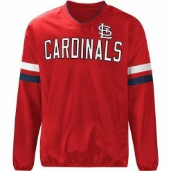 Men's G-III Sports By Carl Banks Red St. Louis Cardinals Clutch Hitter Pullover V-Neck Sweatshirt