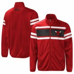 Men's G-III Sports By Carl Banks Red Chicago Bulls Power Pitcher Full-Zip Track Jacket
