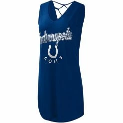 Women's G-III 4Her By Carl Banks Royal Indianapolis Colts Game Time Swim V-Neck Cover-Up Dress -G-III Sales Store unnamed file 3213