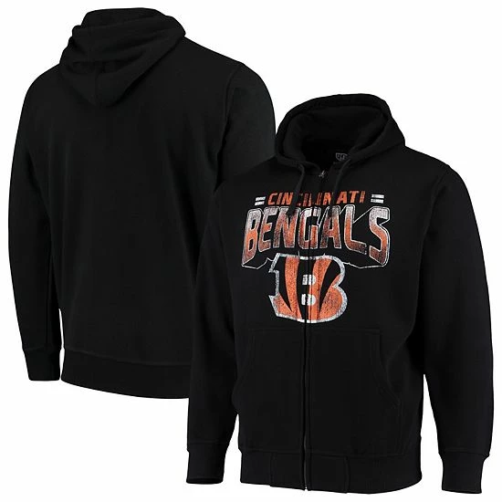 Men's G-III Sports By Carl Banks Black Cincinnati Bengals Perfect Season Full-Zip Hoodie 1 Men's G-III Sports By Carl Banks Black Cincinnati Bengals Perfect Season Full-Zip Hoodie