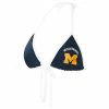 Women's G-III 4Her By Carl Banks Navy Michigan Wolverines Perfect Match Bikini Top