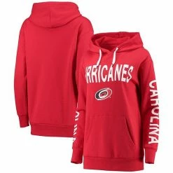Women's G-III 4Her By Carl Banks Red Carolina Hurricanes Extra Inning Pullover Hoodie