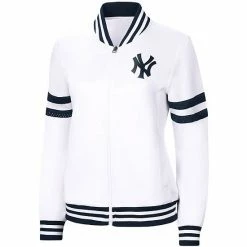 Women's G-III 4Her By Carl Banks White New York Yankees Pre-Game Full-Zip Track Jacket 2 Women's G-III 4Her By Carl Banks White New York Yankees Pre-Game Full-Zip Track Jacket -G-III Sales Store unnamed file 3283